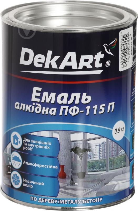 Эмаль DekArt алкидная ПФ-115П желтый глянец 0,9 кг - фото 1