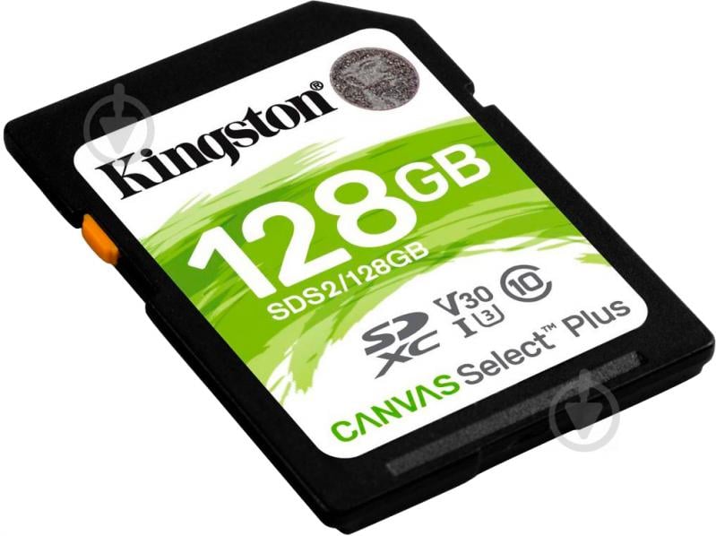 Карта памяти Kingston SDXC 128 ГБ Class 10UHS-I Class 3 (U3) (SDS2/128GB) Canvas Select Plus V30 - фото 2