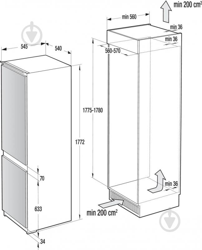 Встраиваемый холодильник Gorenje NRKI 418 EE1 - фото 13