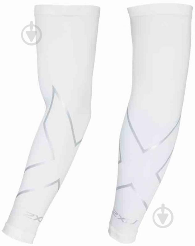 Нарукавники 2XU Compression Arm Guard (Single) UA3196a_WHT/SIL р.L білий - фото 3