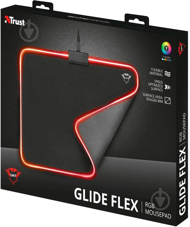 Розвиваюча іграшка Trust GXT 762 Glide-Flex Flexible RGB Gaming Mouse Pad L (23063) - фото 10