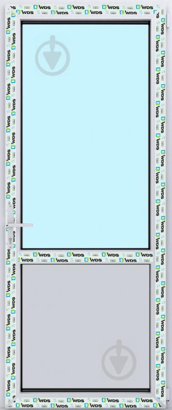 Двері металопластикові WDS 700x2100 мм праві - фото 1