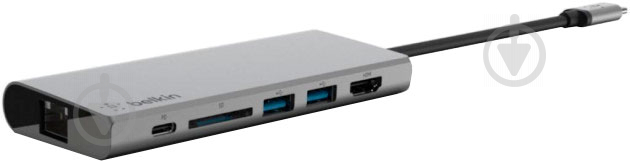 USB-хаб Belkin Travel Hub USB-C PD USB-C 2/USB 3.0 HDMI Gigabit space F4U092BTSGY - фото 2