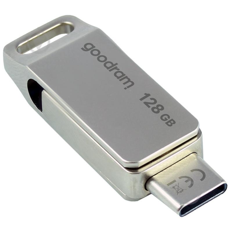 Флешпам'ять Goodram ODA3 Metal 128 ГБ USB 3.2 USB Type-C silver (ODA3-1280S0R11) - фото 2