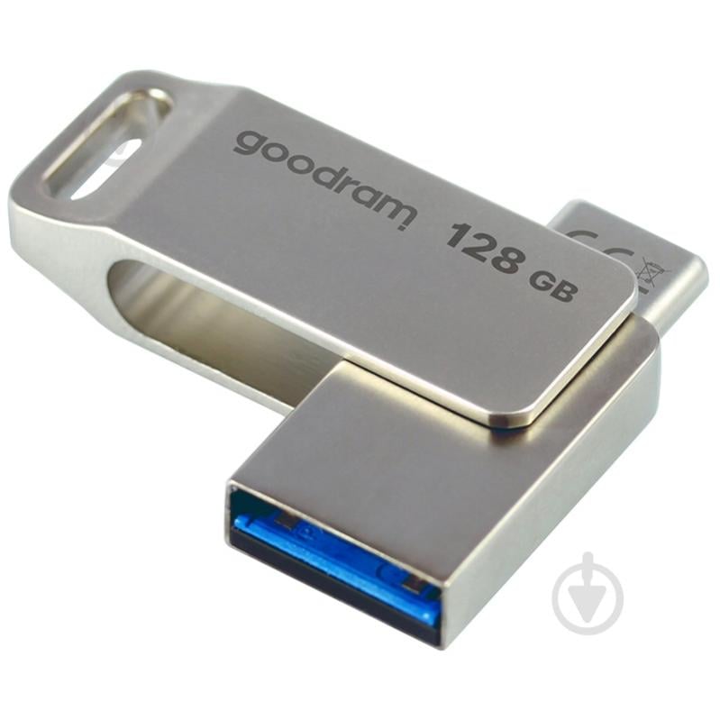 Флешпам'ять Goodram ODA3 Metal 128 ГБ USB 3.2 USB Type-C silver (ODA3-1280S0R11) - фото 4