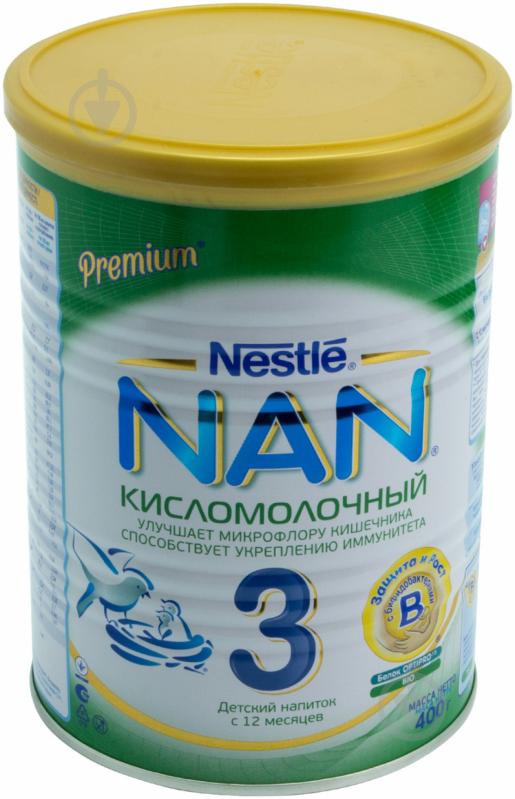 Сухая кисломолочная смесь NAN Nestle 3 400 г 7613033469459 - фото 1