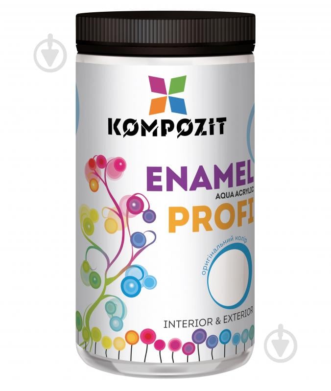 Эмаль Kompozit акриловая Profi белый шелковистый мат 2,7 л - фото 1