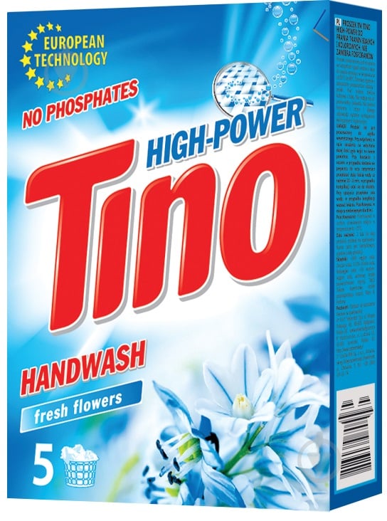 Пральний порошок для ручного прання Tino High-Power Fresh flowers 0,35 кг - фото 1