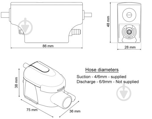 Насос для відводу конденсату Mini Flowatch 2 DUO - фото 2