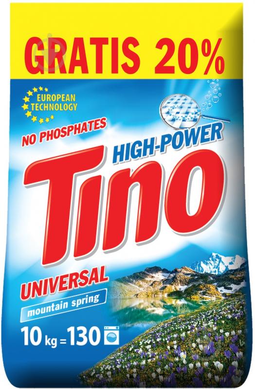 Стиральный порошок для машинной и ручной стирки Tino High-Power Mountain spring 10 кг - фото 1