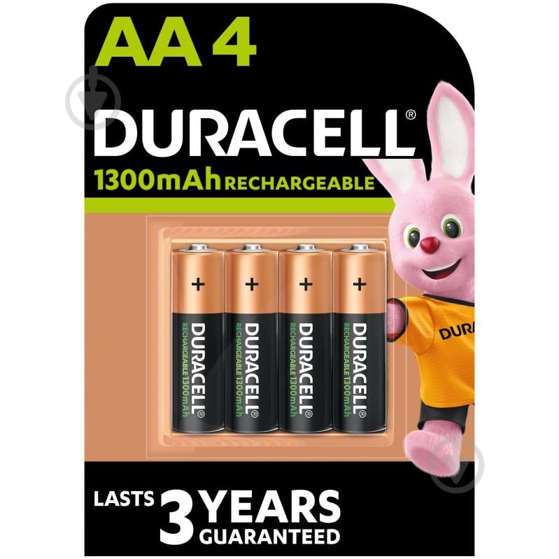 Аккумуляторы Duracell 1300 mAh 1/2AA 4 шт. - фото 1