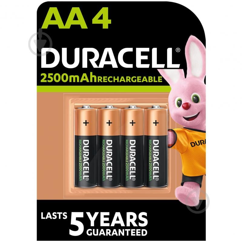 Акумулятори Duracell 2500 mAh 1/2AA 4 шт. - фото 1