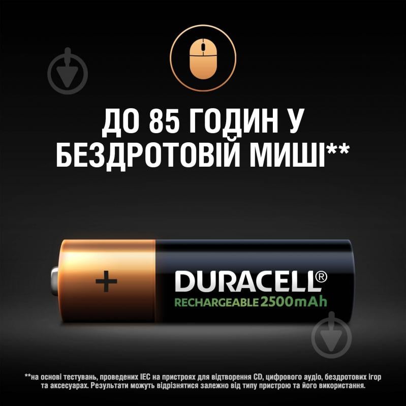 Акумулятори Duracell 2500 mAh 1/2AA 4 шт. - фото 15