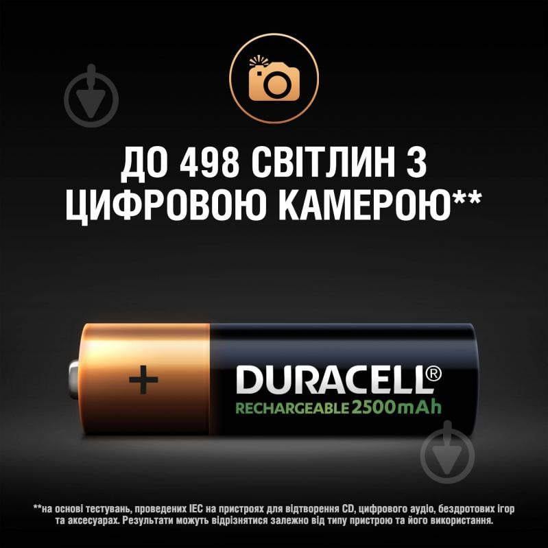 Аккумуляторы Duracell 2500 mAh 1/2AA 4 шт. - фото 13