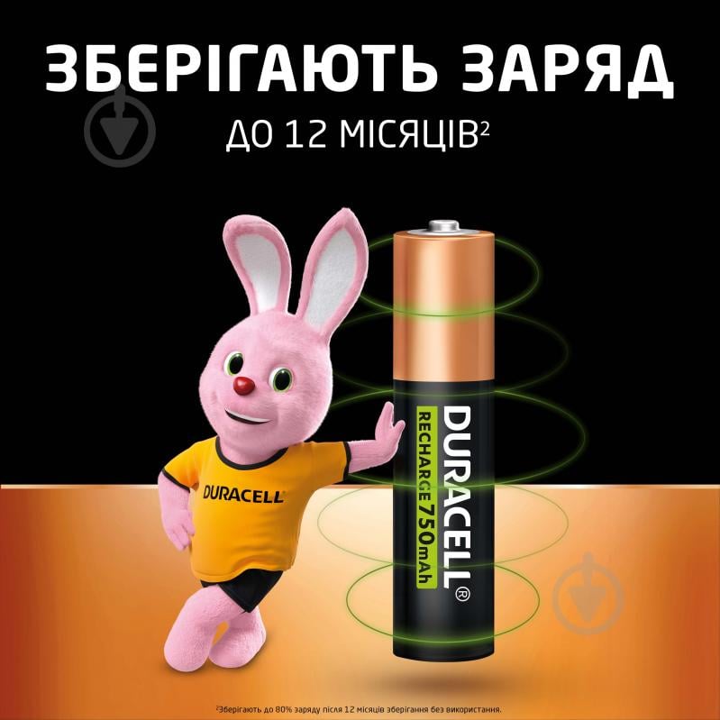 Аккумуляторы Duracell 750mAh AAA (мизинчиковые) 4 шт. - фото 6