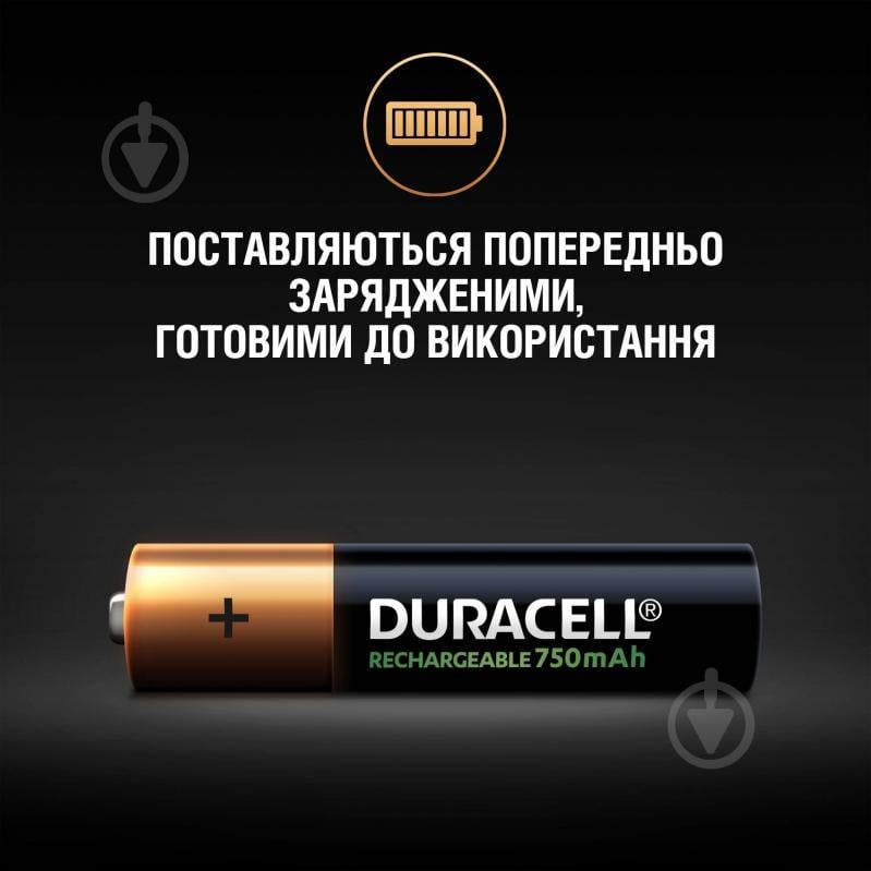 Аккумуляторы Duracell 750mAh AAA (мизинчиковые) 4 шт. - фото 10