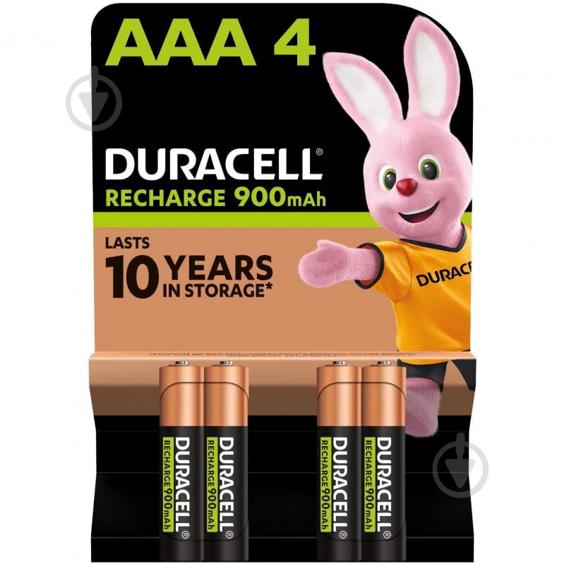 Акумулятори Duracell 900 mAh AAA (мізинчикові) 4 шт. - фото 1