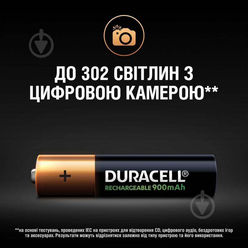 Акумулятори Duracell 900mAh AAA (мізинчикові) 4 шт. - фото 11