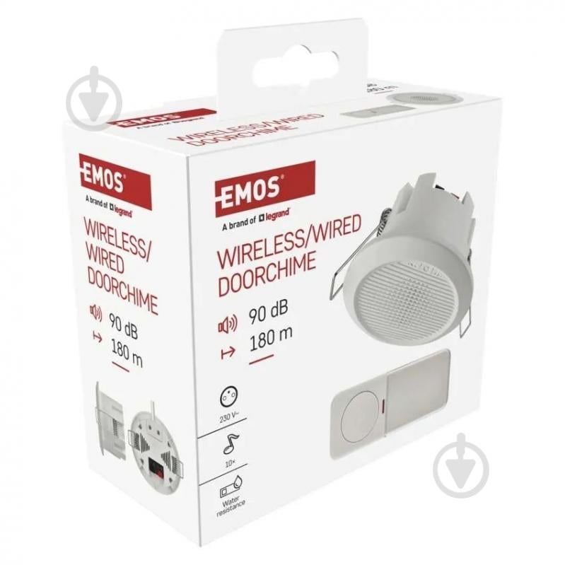 Дзвінок дверний Emos дротовий/бездротовий білий P57103 - фото 11