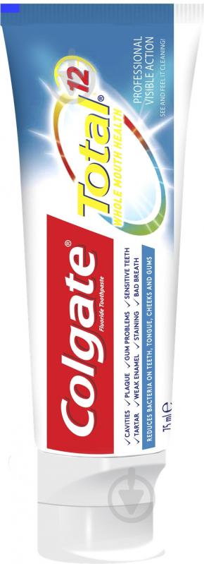 Зубна паста Colgate Total 12 Професійна Відомий Ефект комплексна антибактеріальна 75 мл - фото 3