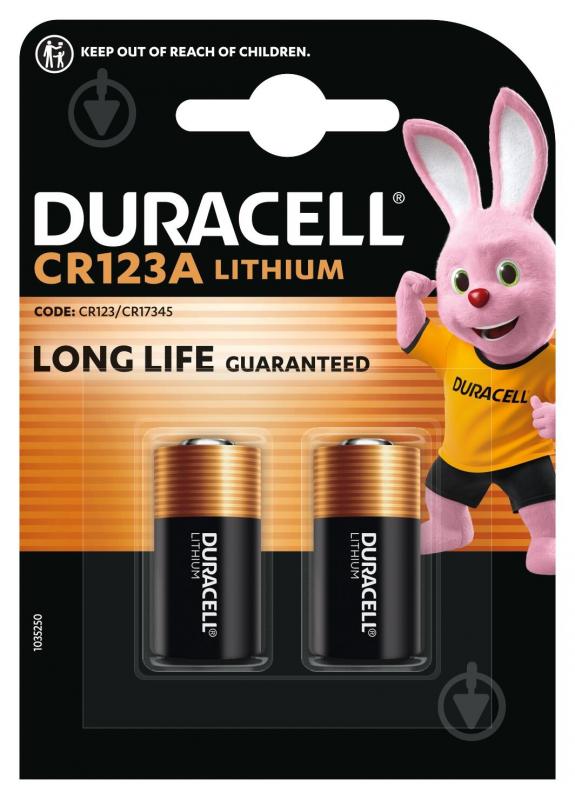 Батарейка Duracell литиевая Ultra High Power CR123 2 шт. - фото 2