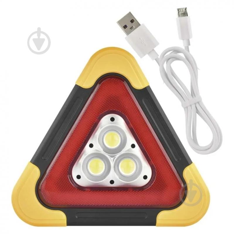 Ліхтар світлодіодний Emos трикутник безпеки Li-Ion 350 Lm чорно-жовтий P4010 - фото 14