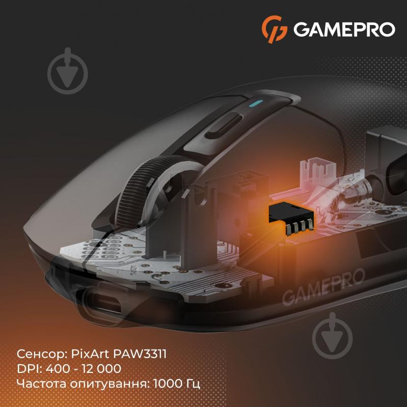 Мишка бездротова GamePro Genesis Airmaster black (GM167B) - фото 11 Мишка бездротова GamePro Genesis Airmaster black (GM167B) - фото 11