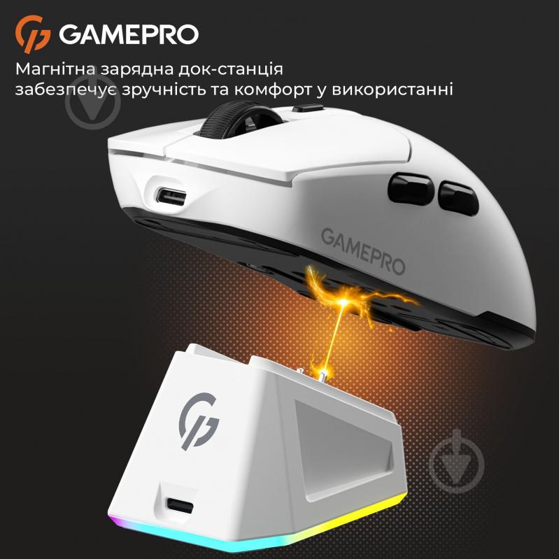 Мышка беспроводная GamePro Genesis Airmaster white (GM167W) - фото 11