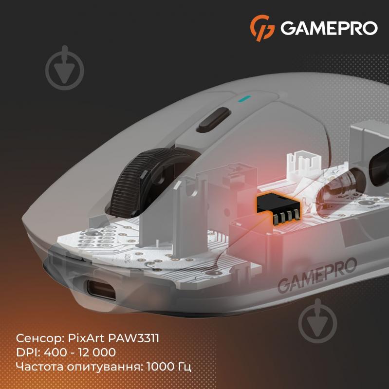 Мышка беспроводная GamePro Genesis Airmaster white (GM167W) - фото 12