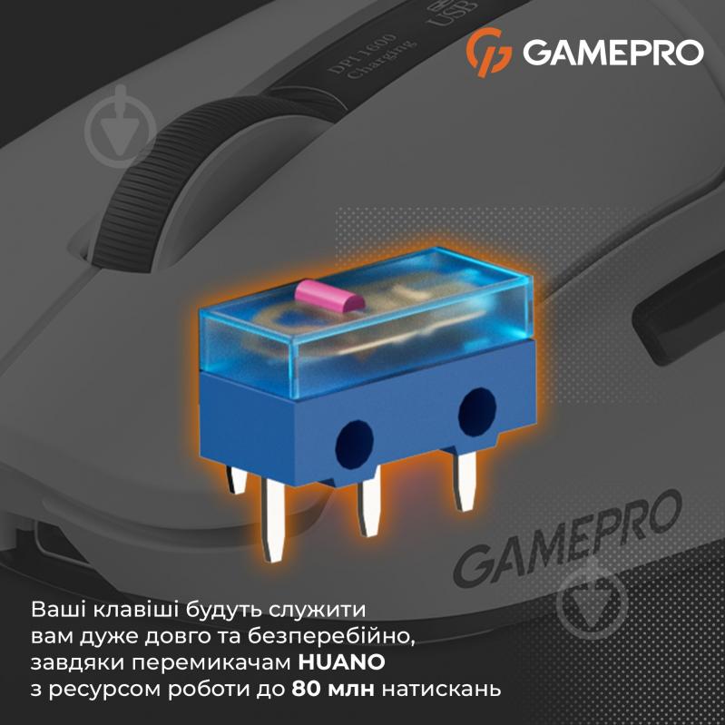 Мышка беспроводная GamePro Genesis Airmaster white (GM167W) - фото 16