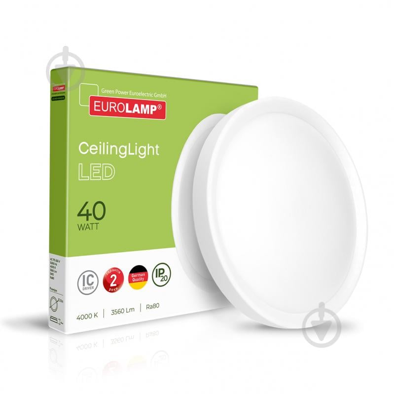 Світильник настінно-стельовий Eurolamp LED Easy click 37 см 40 Вт білий 4000 К LED-NLR-40/40(GM) - фото 1