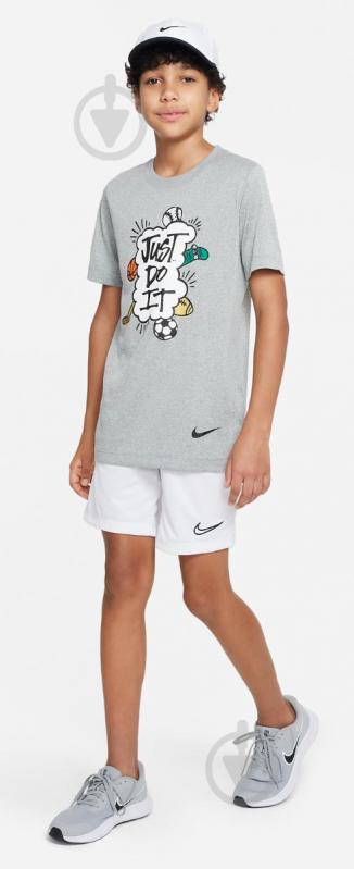 Футболка Nike B NK DF TEE JDI MULTI SPORT DX9534-074 р.S серый - фото 5