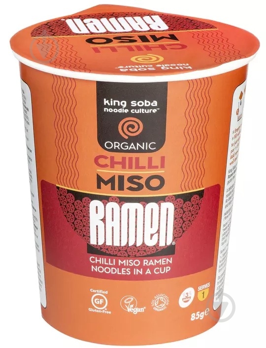 Суп King Soba Рамен с рисовой лапшой, мисо пастой и чили 85 г (90128) - фото 1 Суп King Soba Рамен с рисовой лапшой, мисо пастой и чили 85 г (90128) - фото 1