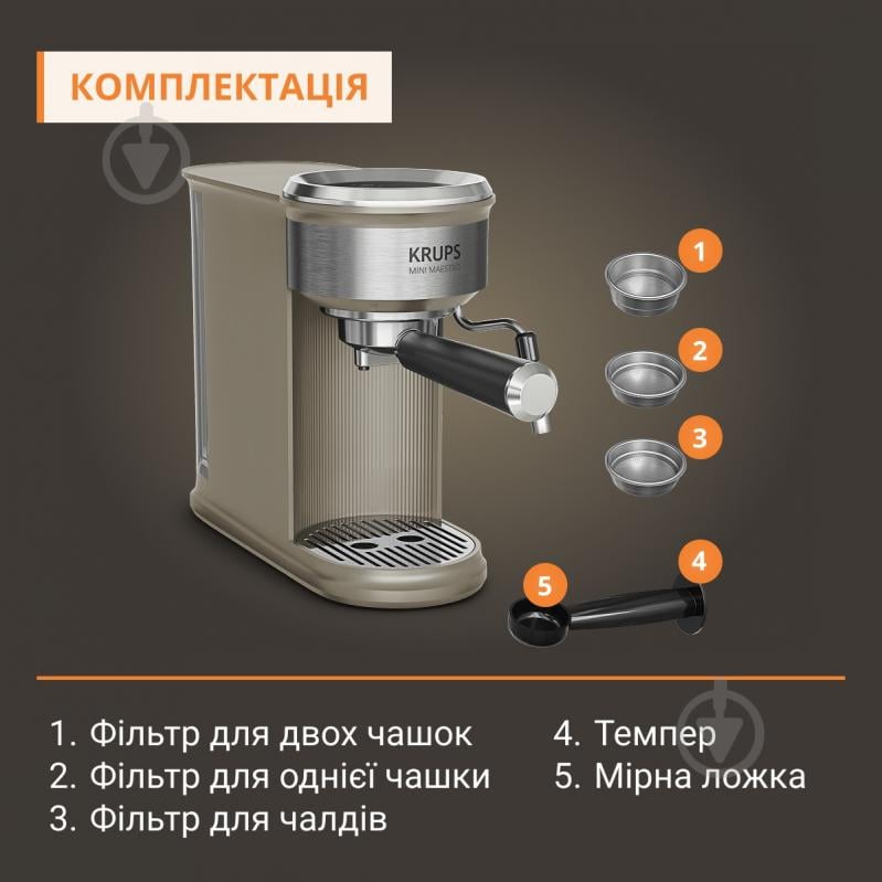 Кофеварка рожковая Krups Mini Maestro XP350AE0 - фото 10