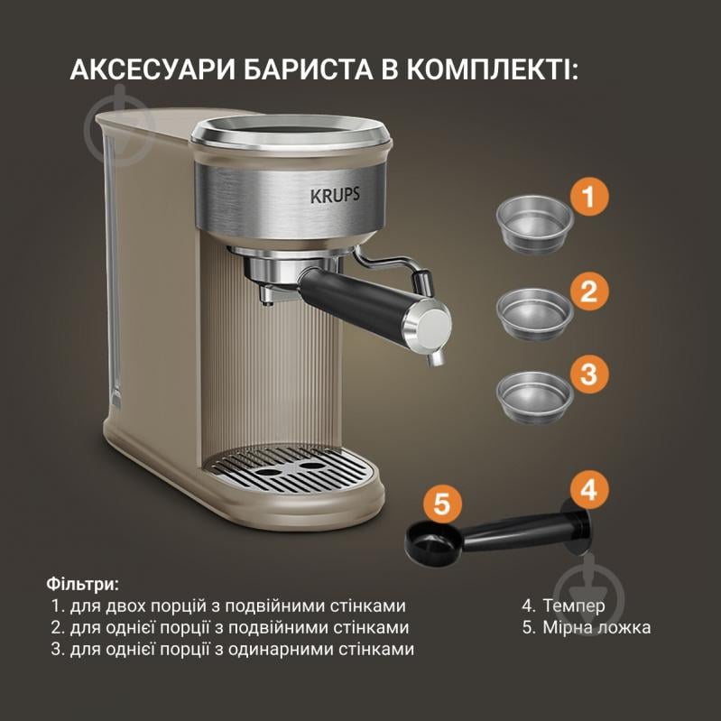 Кофеварка рожковая Krups Mini Maestro XP350AE0 - фото 10