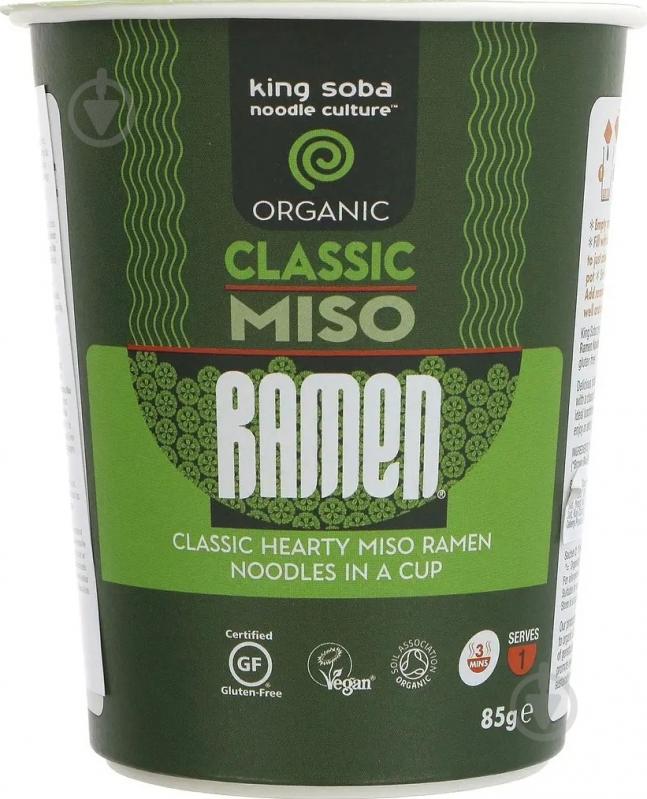 Суп King Soba Рамен с рисовой лапшой и мисо пастой 85 г (90127) - фото 1 Суп King Soba Рамен с рисовой лапшой и мисо пастой 85 г (90127) - фото 1