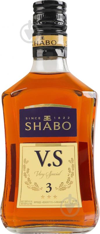 Бренди Shabo 40% 3 звезды V.S 0,25 л - фото 1
