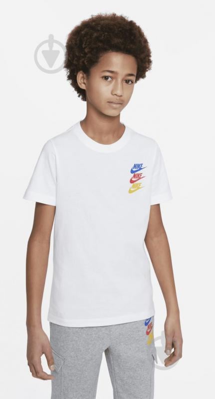 Футболка Nike B NSW SI GRAPHIC TEE FJ5391-100 р.M белый - фото 3