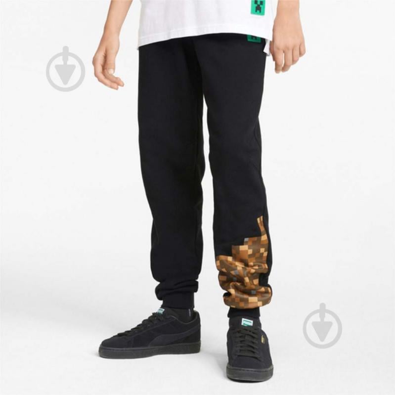 Штани Puma MINECRAFT SWEATPANTS 53343701 р. 152 чорний - фото 1