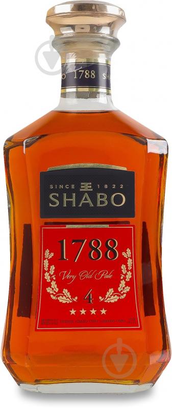 Бренди Shabo 0.5л 40% 4 звезды 1788 0,5 л - фото 1