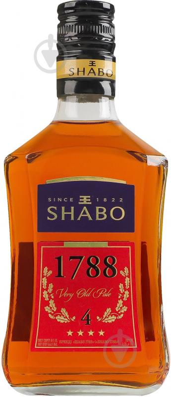 Бренді Shabo 40% 4 зірки 1788 0,25 л - фото 1