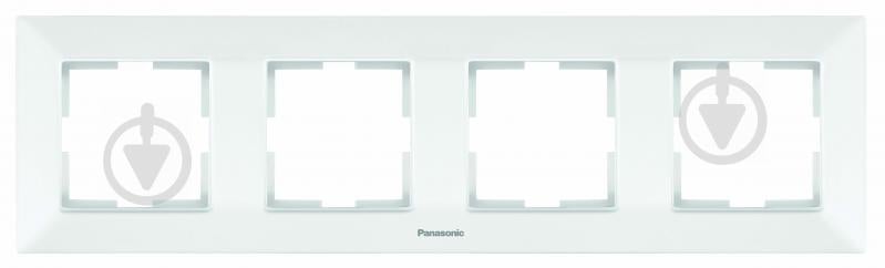 Рамка четырехместная Panasonic Arkedia Slim горизонтальная белый 480500133 - фото 1