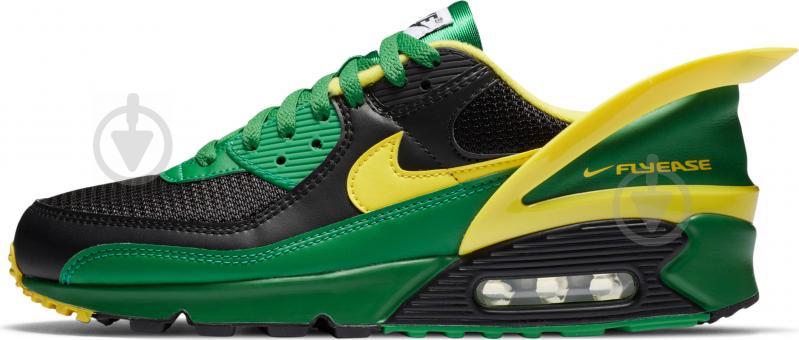 Кроссовки мужские демисезонные Nike Air Max 90 FlyEase CZ4270-001 р.42 черно-зеленые - фото 5