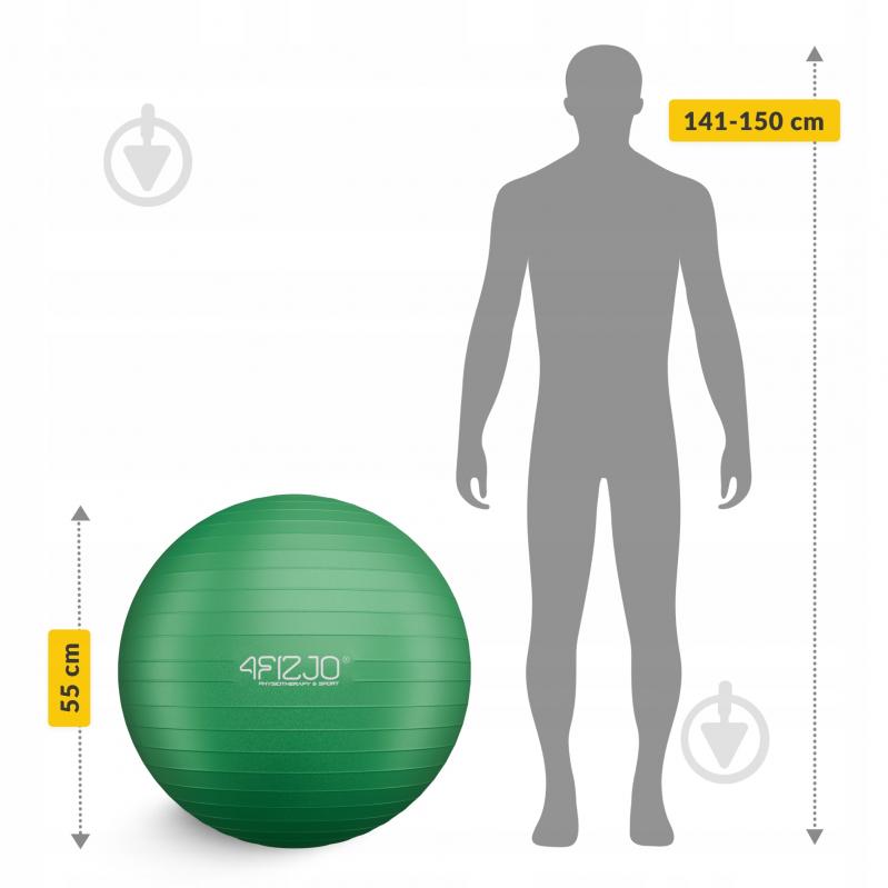 Фитбол 4fizjo 55 см Anti-Burst Green d55 см P-5907739316264 - фото 5 Фитбол 4fizjo 55 см Anti-Burst Green d55 см P-5907739316264 - фото 5