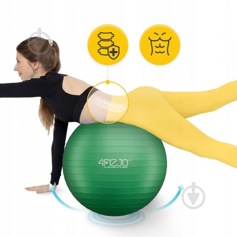 Фитбол 4fizjo 55 см Anti-Burst Green d55 см P-5907739316264 - фото 7 Фитбол 4fizjo 55 см Anti-Burst Green d55 см P-5907739316264 - фото 7