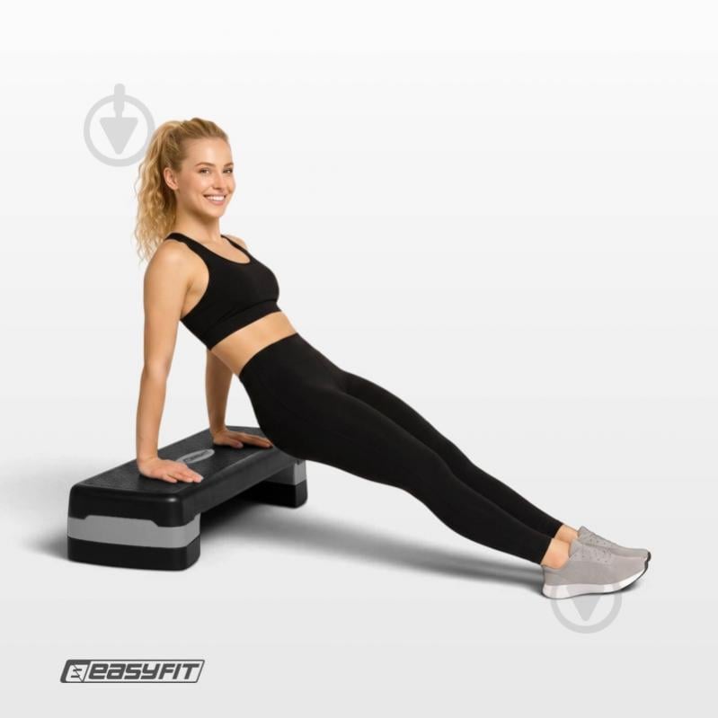 Степ-платформа EasyFit Step-B 2-ступенчатая серая - фото 5 Степ-платформа EasyFit Step-B 2-ступенчатая серая - фото 5
