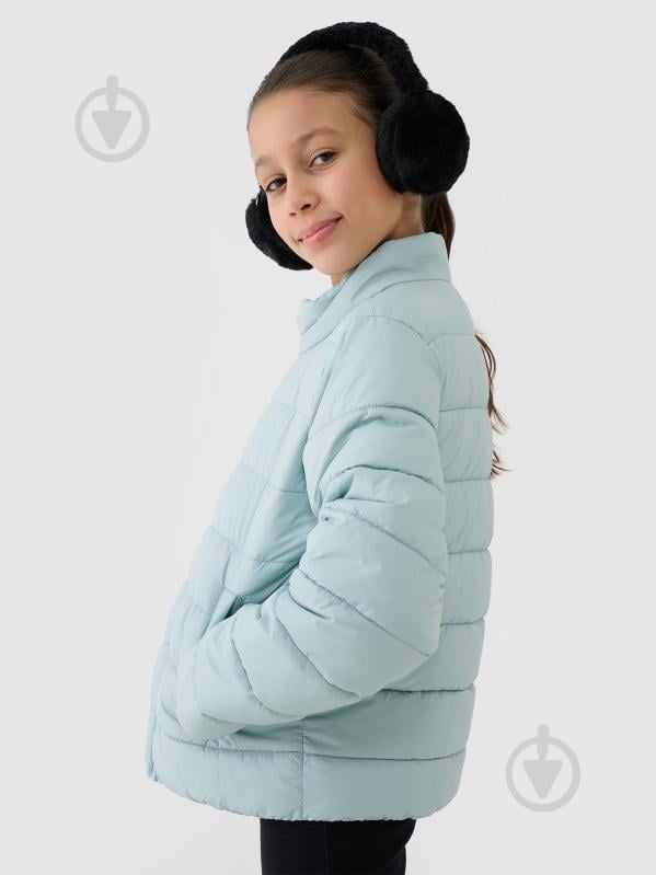 Куртка для дівчаток демісезонна 4F DOWN JACKET F515 4FJWSS25TDJAF515-47S р.122 бірюзова - фото 4 Куртка для дівчаток демісезонна 4F DOWN JACKET F515 4FJWSS25TDJAF515-47S р.122 бірюзова - фото 4