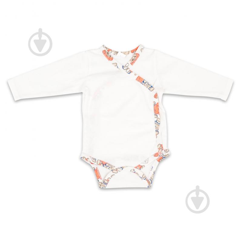 Боді для дівчаток для дівчинки Danaya 3FD р.74 білий із малюнком - фото 1