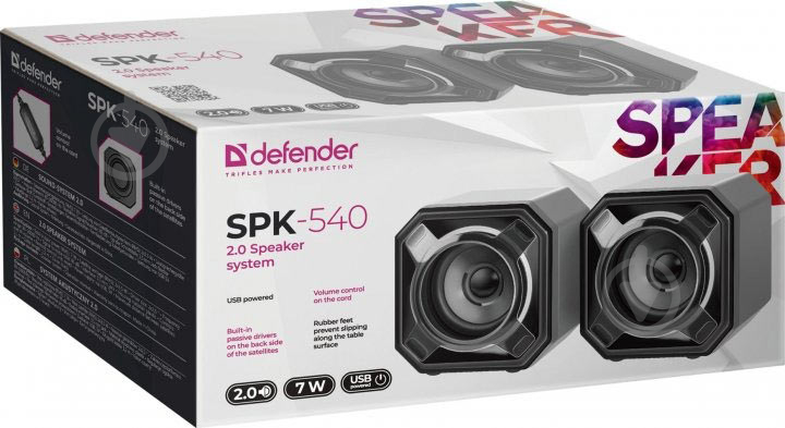 Акустическая система Defender SPK-540 2.0 black - фото 5