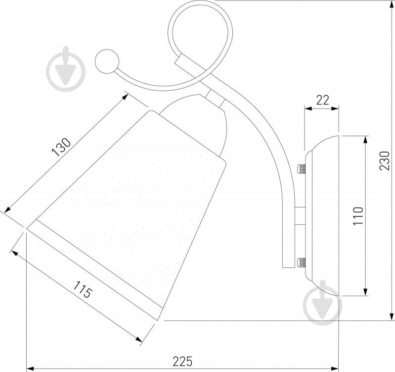 Бра Strotskis Patrice 30150/1 1x40 Вт E27 античная бронза - фото 3